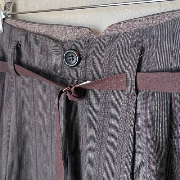 Burning torch brown burgundy striped trousers - Picture 5 of 10